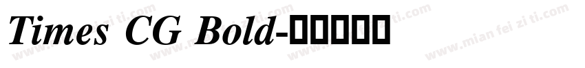 Times CG Bold字体转换